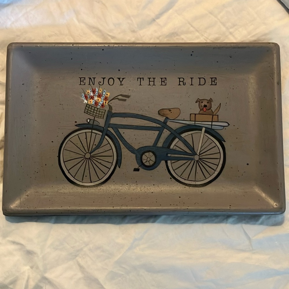 Primitive “Enjoy The Ride” Wooden Tray
